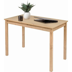 Hagge Home Scandinavian Wooden Table Desk Small Table Dining Table Computer Table Kitchen Table Office Desk PC Table Home Office Dining Room Table Living Room Table Study Room Table 110 x 60 cm Brown