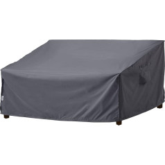 F&J Outdoors Protective Cover for Garden Sofa, Environmentally Friendly Fabric, Waterproof, UV Resistant, 3-Seater Sofa, Bench Cover, Lounge Sofa Tarpaulin, Deep Seat 208 x 99 x 61/89 cm, Grey