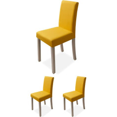 ‎Vanderhome VanderHome Chair Covers, Stretch Dining Room Chair Covers, Polyester Chair Seat Protector, Slipcover for Kitchen, Wedding, Parties, Banquet, Set of 2, Yellow