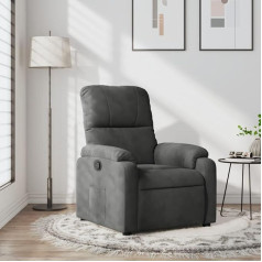 Willood Relaxing Chair, TV Chair, Recliner Chair for Living Room, Upholstered Chair, Dark Grey, Microfibre Fabric