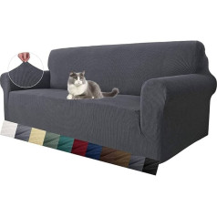 ‎Maxijin Maxijin thick velvet sofa cover, 3 seater, super stretch, non-slip couch cover for dogs, cats, pets friendly 1 piece elastic furniture protector, plush sofa slipcover