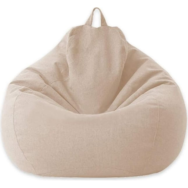 Sttc Premium Linen Bean Bag Cover, Giant Bean Bag Cover, Outdoor Bean Bag Cover without Filling, Perfect Fit for Country Interiors, Khaki, L