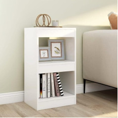 Ajseoybs Freestanding Book Tower, Kitchen Shelf, Room Divider, White, 40 x 30 x 72 cm, Suitable for Bedroom, Study, Living Room, Office, Reception Room