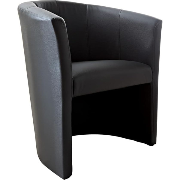 Delife Pieder Club Chair Black Padded Faux Leather Cocktail Chair Design Chair