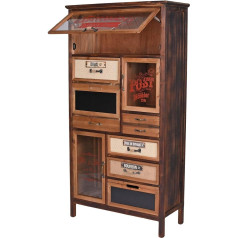 Palazzo Int Palazzo lof091 Loft Cabinet Retro Pharmacy Cabinet High Chest of Drawers