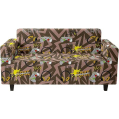 Surwin Elastic Sofa Throws 1 2 3 4-Seater 3D Game Pattern Sofa Cover Stretch Protective Cover Universal Sofa Cover for Armrests Sofa Cover Couch Cover (Gaming Headset, 3-Seater (190 - 230 cm))