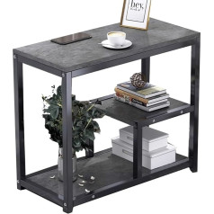 Generisch Modern Console Table with Shelves Small Spaces Entrance Table Metal Frame Side Table for Living Room and Bedroom Narrow Hallway Desk Storage Accent Table