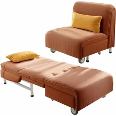 Leomix Umwandelbares Schlafsofa, gepolstertes Sofa mit ausziehbarem Bett, moderner umwandelbarer Stuhl für Wohnzimmer, Apartment, Büro,C,1.2m