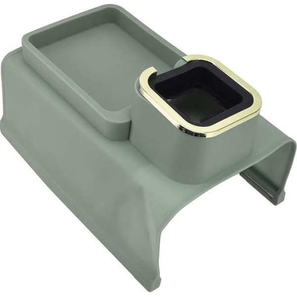 Chiciris Couch Arm Cup Holder Sofa Arm Cup Tray Silicone Body with 4 Lower Iron Tubes for Living Room Balcony Free Hands (Improved Green)