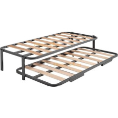 HOGAR24 ES Reinforced metal bed, 4 feet, 90 x 190 cm