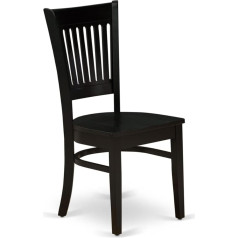East West Furniture Dresmannst East West Furniture Vancouver VAC-BLK-W Wooden Dining Chair, Standard Height