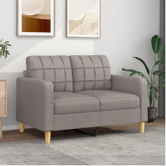Ccciner 2-Seater Sofa Taupe 120 cm Fabric, Comfortable 2-Seater Sofa: Cosy Living Room Furniture for Relaxation and Entertainment Sofas & Couches