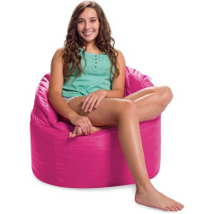Posh Creations Sonoma Kids Teens Lounge Chair Large Bean Bag Chair for Living Room Bedroom Basement Large Pink
