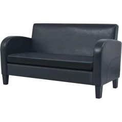 ‎Junzai JUNZAI 2-Seater Sofa, Sofa Bed, Sofa Bed, Couch with Sleep Function, Sofa Bed, Sofas & Couches, Relax Sofa, Faux Leather, Black