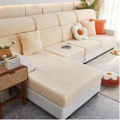 ‎Shanna SHANNA Stretch Sofa Cover, Couch Sofa Cover for 1, 2, 3-Seater, L Shape, Corner Sofa, Sofa Cover, Seat Cushion Cover, Sofa Throws, Non-Slip Furniture Protection with Elastic Base (Leaves Light