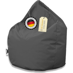 Patch Home Bean Bag Teardrop Shape 3 Sizes 25 Colours XXXL 125 cm Diameter 105 cm Anthracite