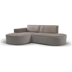 Kaiser Möbel , Modena L-Shape Sofa, Designer L-Shape Sofa, Modern Design Couch, Upholstered Corner, Freestanding, Soft Beige, Right