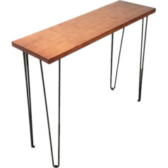 Generic Schmaler Konsolentisch Konsolentische, Industrieller Beistelltisch für den Eingangsbereich, schmaler Langer Stehtisch, schlanker Konsolentisch, Sofatisch mit Metallbeinen, platzsparender Wan
