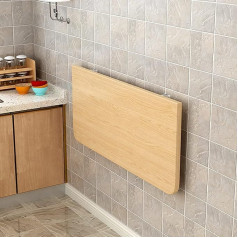 Generisch Klapptisch zur Wandmontage, mit Klapptisch, modernes minimalistisches Design, Gummiholz, Werkbank, Computer-Esstisch