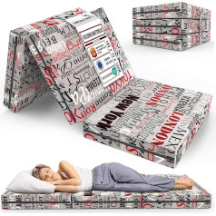 Tehorneo Folding Mattress, Folding Mattress, 195 x 75 x 10 cm, Folding Guest Mattress, Folding Mattress, Folding Mattress, Sleeping Mattress, Foldable Mattress