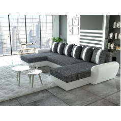 Generisch PU_MA Couch Set with Sleep Function and Bed Box Upholstered Corner