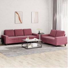 Klyeon 2-TLG. Sofagarnitur Weinrot Stoff,Komfortable Weinrote Wohnlandschaft mit 2+3SitzerSofa Wohnzimmer, Sofas