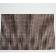 Amdxd Washable Square Placemats, Set of 4, 70% PVC + 30% PET Place Mats, Natural, Rectangular, Braided, Non-Slip, Table Coasters, Washable, Brown for Dining Table, Anti-Fouling, 45 x 30 cm