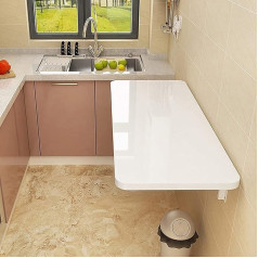 Generisch Klappbare Wandhalterung für kleinen Raum und einfacher Klapptisch für Waschküche, Küche, Esszimmer, Arbeitszimmer, Küche, Esszimmer, Bar, platzsparende Wandmontage, Tisch mit Ablagefach