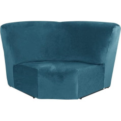 ‎Eurhowing Stretch Corner Sofa Cover 1 Piece Velvet Corner Couch Cover Sofa Cover Sectional Lounger One Piece Sofa Slipcover L Shape Sofa Couch Additional Seat Soft with Elastic Bottom Peacock Blue