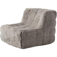Generic Bean Bag Sofa, Soft Lounge Chair, Lazy Floor Memory Sofa Couch, Fireplace Chair without Armrests for Living Room, Corner Bedroom, Salon, Office, Grey