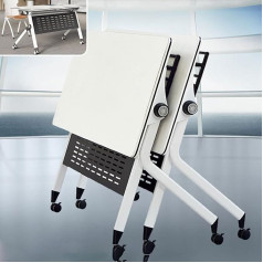 Generisch Rectangle Folding Conference Table Mobile Training Table for Office Conference Room (2 Pack) 160 x 60 x 75 cm