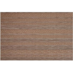 Amdxd 2er Set Tischsets Platzsets Boho Quadratisch, 70% PVC+30% PET Platzset Weihnachten Abwischbar Rechteckig mit Streifen Hitzebeständige, Tisch-Sets Braun für Restaurant Speisetisch, 45x30CM