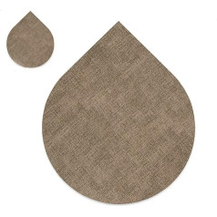 Amdxd 2er Set Tischsets Abwaschbar mit Untersetzer Tropfen, PU Leder Platzdeckchen Mit Motiv Tropfen Hitzebeständige, Tischmatte Weihnachten Braun für Küche Hause Restaurant, 38x46CM+10x12CM
