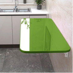 Generisch Wall Mounted Folding Table for Laundry Room and Kitchen, Folding Wall Desk, Workbench for Small Spaces, Floating Wall Folding Table in Green Collapsible Design for Space Saving