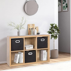 Pachira E-Commerce PACHIRA Bookcase with 6 Compartments, 36 mm Cube Shelf Made of Wood Material for Living Room, Freestanding Bookcase, Filing Shelf, Step Shelf, Office Shelf, Open Storage Shelf for Clothes, Toys