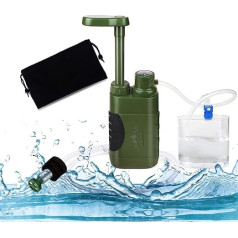 Outdoor Water Filter, 5000L Survival Camping Water Filter for Drinking Water, Portable Water Purifier for Prepper Emergency Equipment (Army Green)