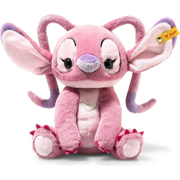 Steiff Disney Originals Angel Cuddly Toy, Cute Stuffed Toy with Plastic Eyes, Children, Boys & Girls, Soft Cuddly Friends, Plush Toy 23 cm, Pink, 024481