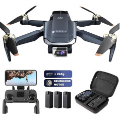 Permanent Brushless Motor Drone with 84 Minutes Super Long Flight Time, Drone with 4K HD Camera for Beginners, CHUBORY A77 WiFi FPV Quadcopter, Follow Mode, Car Hover, 3 Batteries, Carry Bag