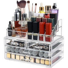 DAWOO Clear Makeup Organiser Storage Stand Cosmetic Sets Jewelry Storage Stand (4 Drawers)