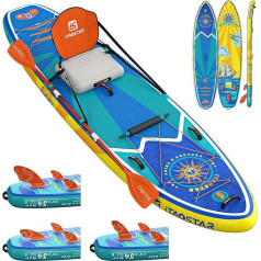iTAOSTAR Journey Stand Up Paddling Board, 86 cm / 89 cm, Extra Wide Inflatable Paddle Board for Beginners, Inflatable SUP Board with Complete Accessories, All-Round Surfboard for Yoga
