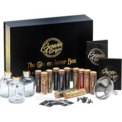 Exclusive DIY gin set – stunning gift for men and women – enthusiasm guaranteed! Set to make your own gin incl. E-book with 13 recipes, 12 gin spices, 3 bottles to fill and much more