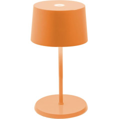 Zafferano, Olivia Mini Lamp, Portable and Rechargeable Table Lamp with Touch Control, Suitable for Living Room and Outdoor Use, Dimmer, 2200-3000 K, Height 22 cm, Orange
