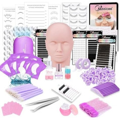 Missicee Professional Eyelash Kit with Mannequin Head