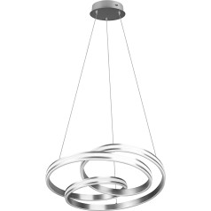Trio Leuchten Nuria 326210107 LED Pendant Light Metal Nickel Matt Acrylic with 60 Watt LED Switch Dimmer