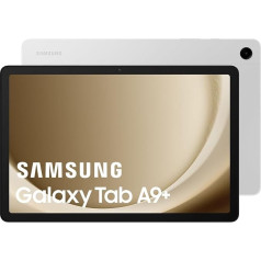 Samsung Galaxy Tab A9+ Android Tablet, 128 GB Memory, 11 Inch Screen, WiFi, 3D Sound, Silver (FR)