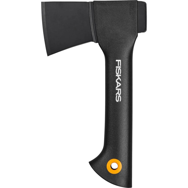 Fiskars Leisure Hatchet Solid with Blade/Transport Protection, Non-Stick Coating, High-Quality Steel Blade/Fibreglass Reinforced Plastic Handle, Black, A5, Length: 26 cm, 566 g, 1051084