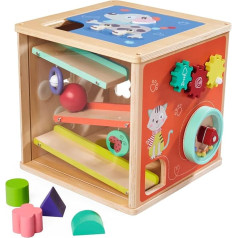 Eichhorn - Large Play Centre with Marble Run Including Twist and Plug Function, 15-Piece Set, 24 x 24 x 24 cm, 100% FSC Certified Linden Plywood, from 1 Year