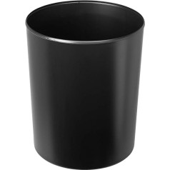 HAN 1818-S-13, Safety waste bin flame-retardant. With ALUMINIUM insert, fire-resistant, safe, elegant, premium quality, 20 litres, black