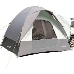Skandika Pitea SUV Rear Tent | 4 Person Free Standing Sewn-in Tent Floor 2.2m Standing Height Large Windows Waterproof 3000mm Hydrostatic Head Mosquito Nets 3x3m Car CUV Bus Minivan