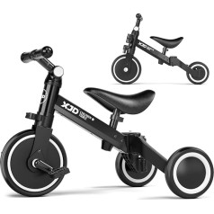 XJD 3-in-1 Balance Bike Tricycle, Children's Tricycle from 1 Year, Balance Bikes Running Bike with Adjustable Seat and Handlebars, Walker with Removable Pedal, Baby Bicycle from 1-3 Years Boys Girls